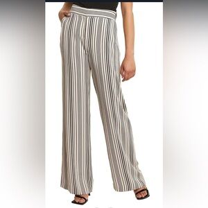 Halston Heritage Striped Black and White Women's Pants